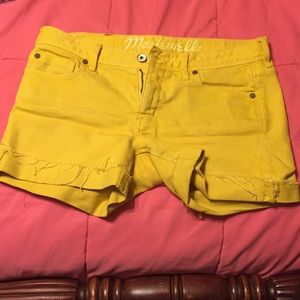 Yellow Jean Shorts (size 28)